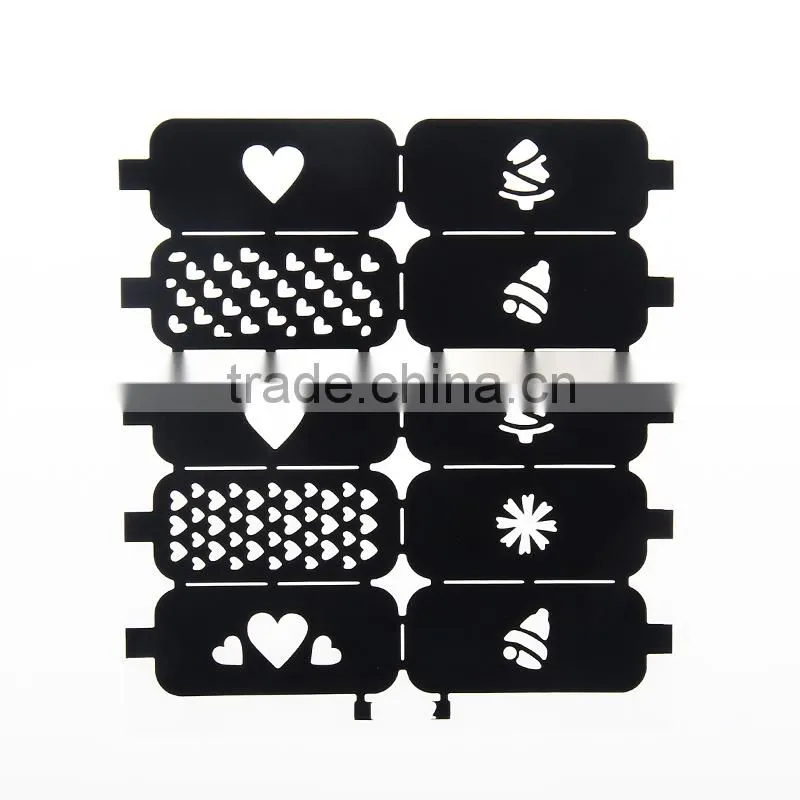 heart to feel private label hollow stencil nail sticker for girls