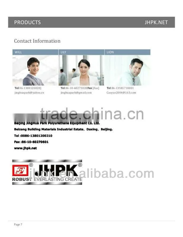 Polyurea spray machine from JHPK-A9000 manufacturer