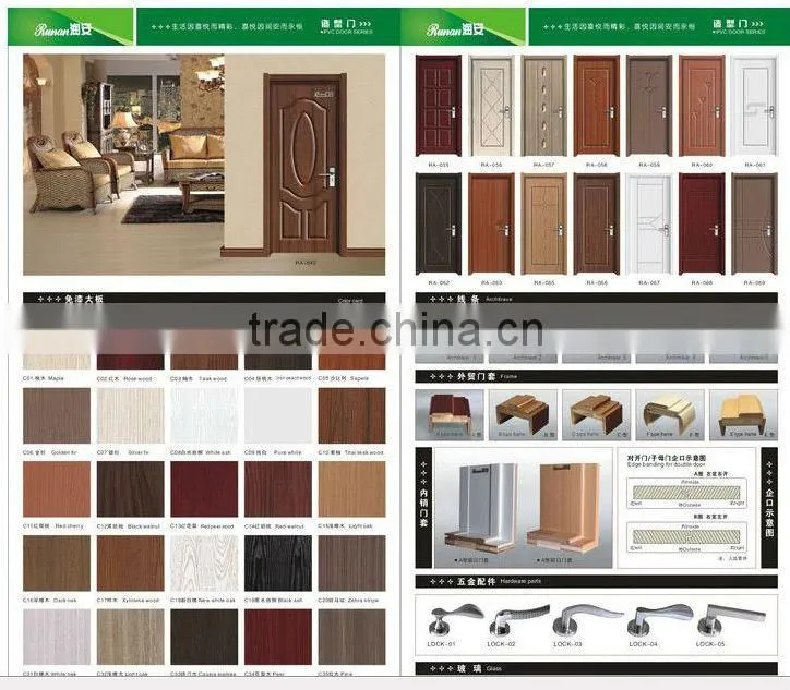 aluminum door wooden pvc interior door