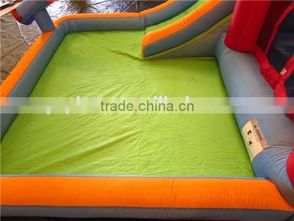happy inflatable bouncer combo,giant inflatable bouncer slide with pool for kids