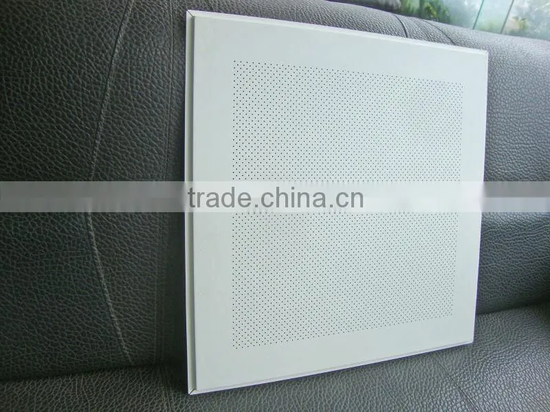 Perforated metal lay in 2x2/600*600 ceiling tiles/lay on ceiling 595*595(ISO9001,CE)