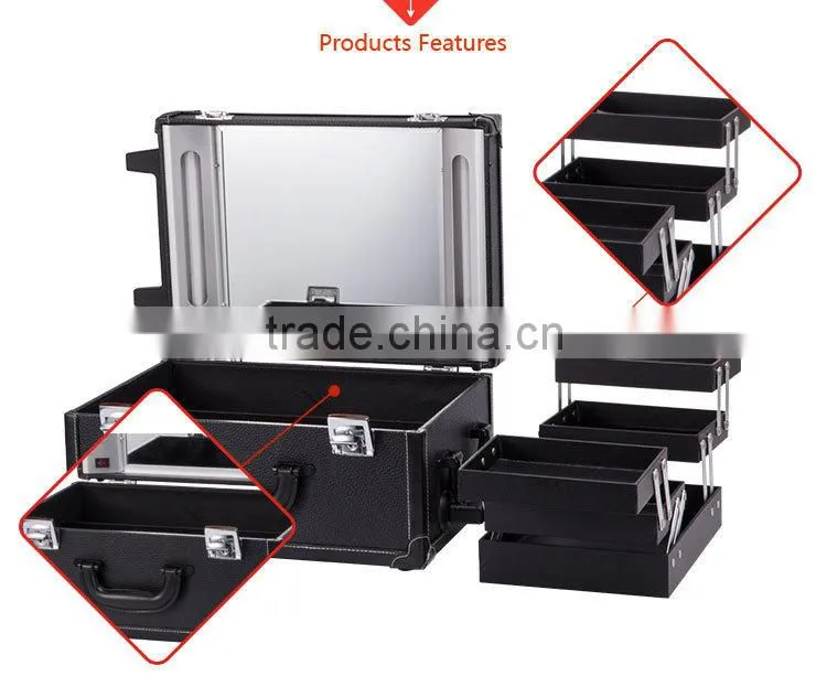 Promotional Hairdressing Makeup Kit Case Nail Polish Organizer Case