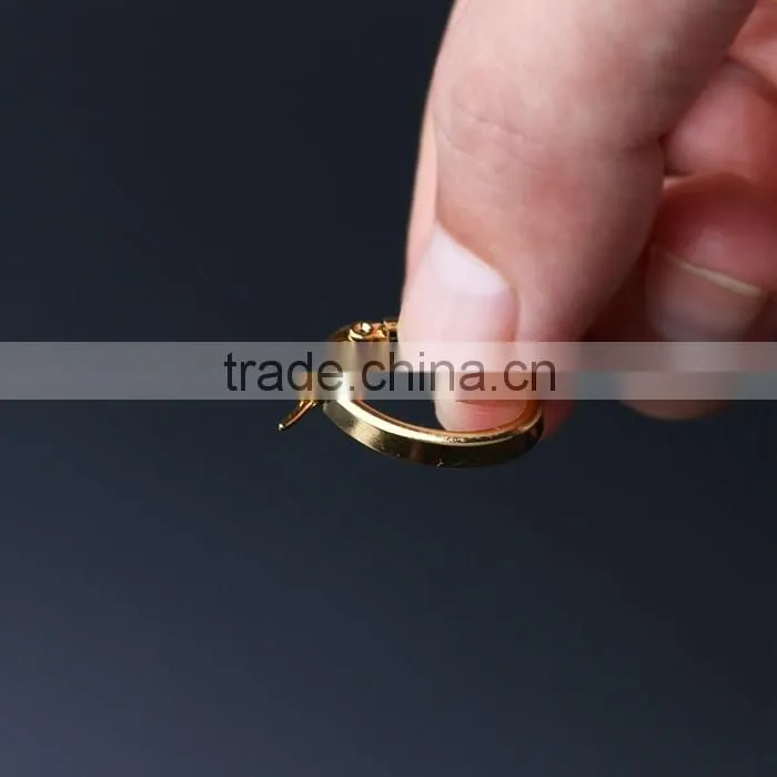 Gold Plated Surgical Steel Heart Shape Cartilage Hoop Huggie Earrings