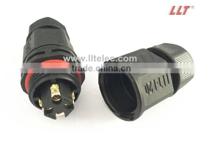 L20 Screw Terminal, 4 Contacts, Field Installable Waterproof Connector