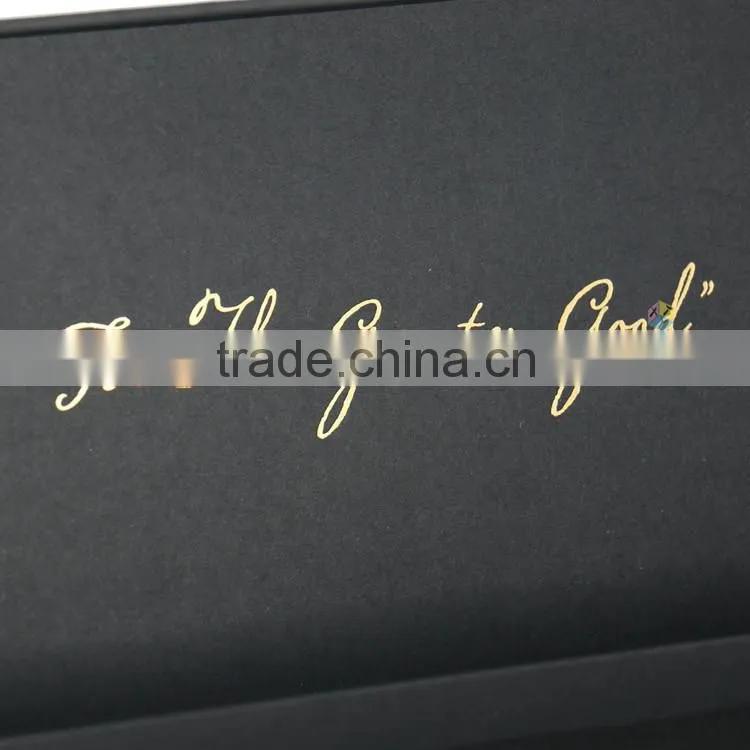 black rigid cardboard paper luxury packaging