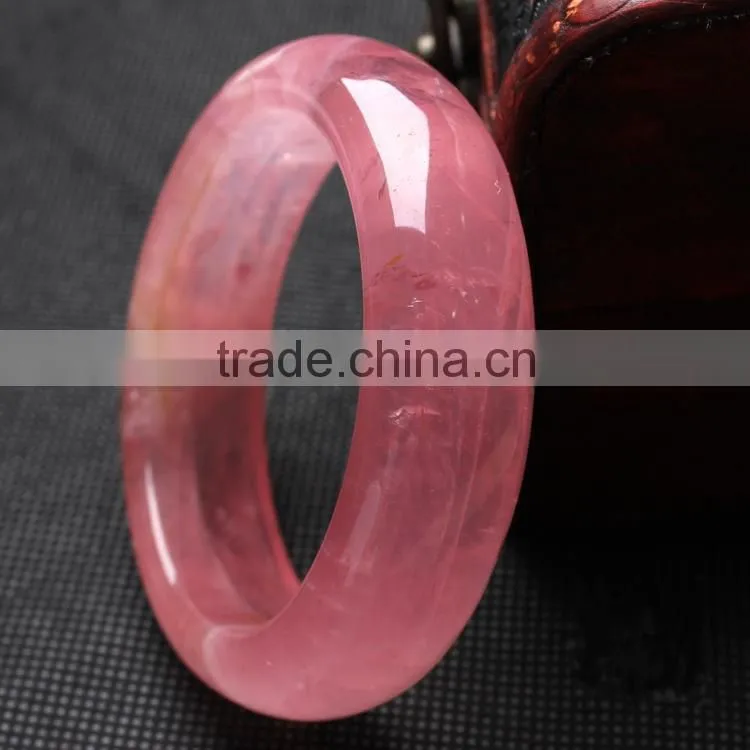 beautiful high quality rose quartz crystal bangles with promotional prices