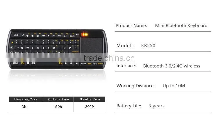 universal pocket mini touchpad wireless keyboard for android tv box with usb port