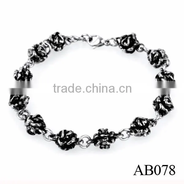 2016 White Gold Bracelet Jewelry/Custom Mens Leather Cuff Bracelet For Men