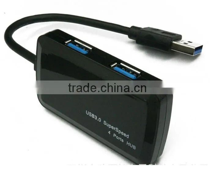 4-Port USB 3.0 Portable Compact Hub For PC Laptop Super Speed 5Gbps