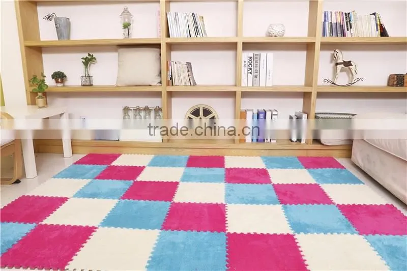 household eva material jigsaw indoor foam mat polyester fabric