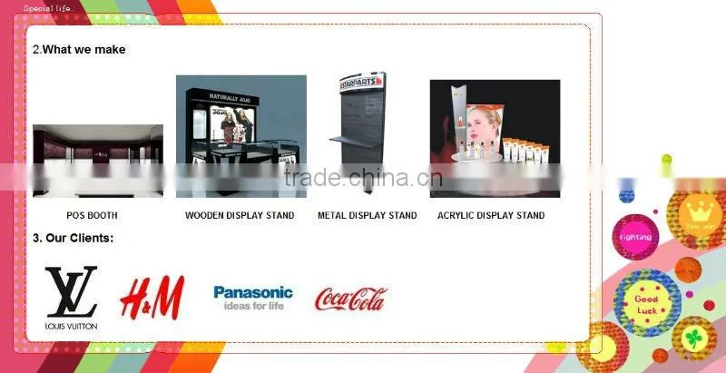 Wooden jewelry showcase with lighting/Black paint finished wooden case