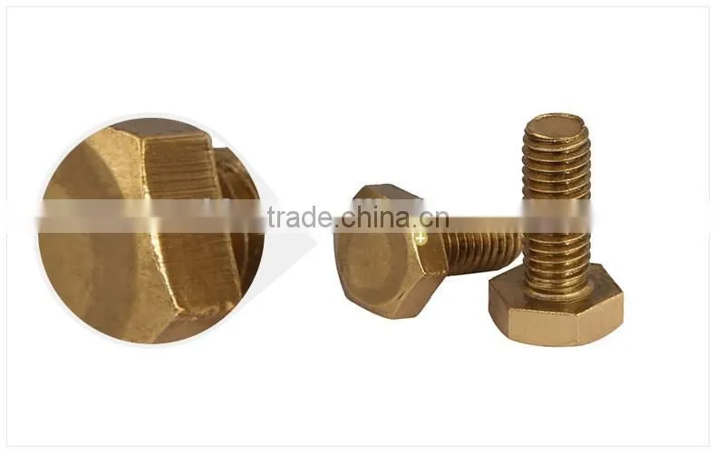 Brass hex bolt