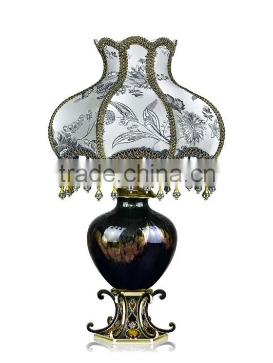 RORO Milan Impression enamel home deco lamp pewter craft decorative glass table lamp