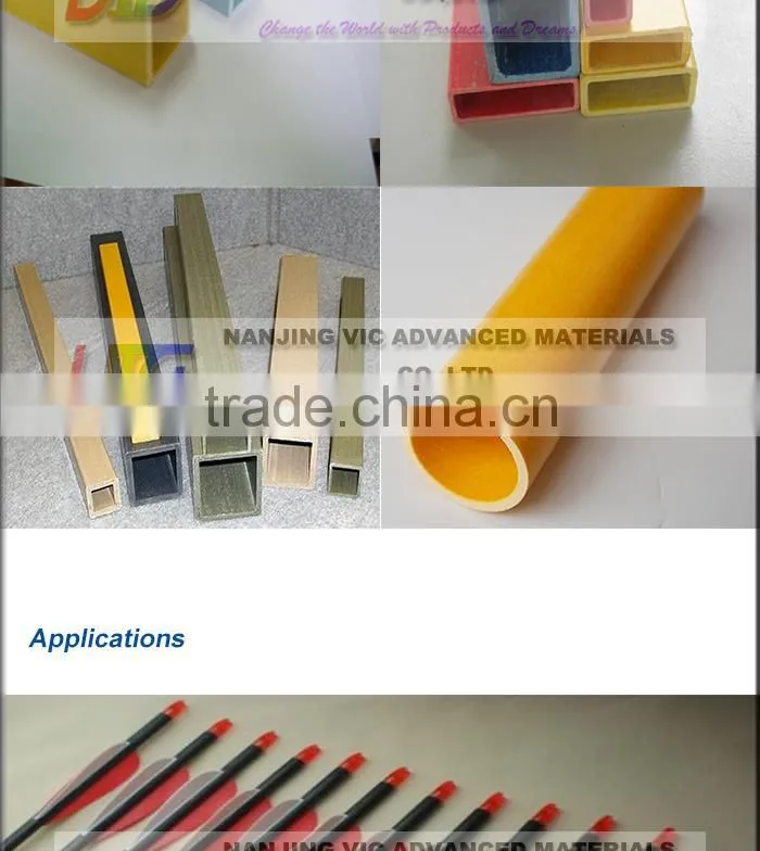 Fiberglass square Pipe,Colorful Fiberglass Tube,UV Resistant,Flexible,Light Weight,