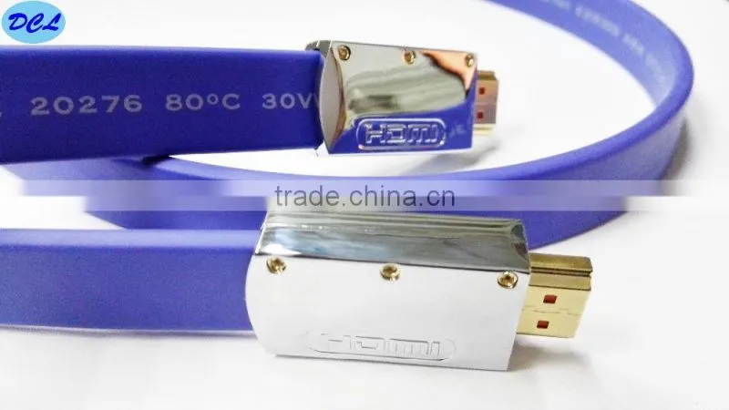 40FT High Quality HDMI flat cable with metal shell support 4K*2K