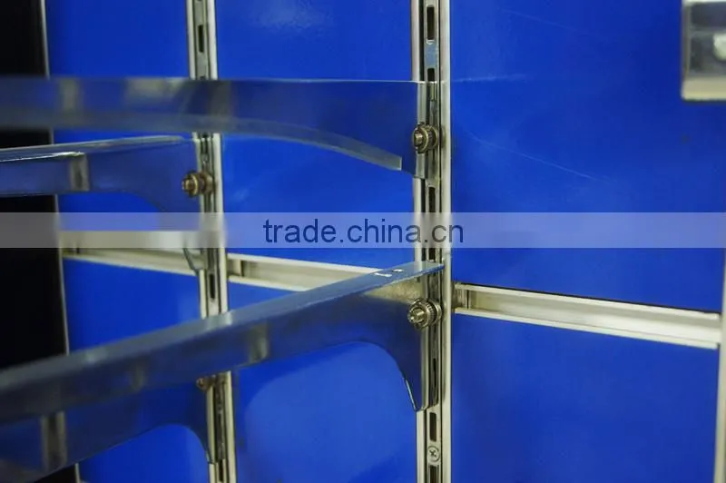 Shop display fitting chrome metal locking knife bracket