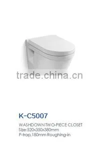 bathroom ceramic p trap wall mounted hanging toilet seat