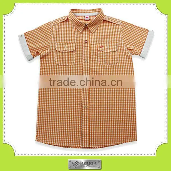 China customized wholesale 100 cotton short sleeve children shirt