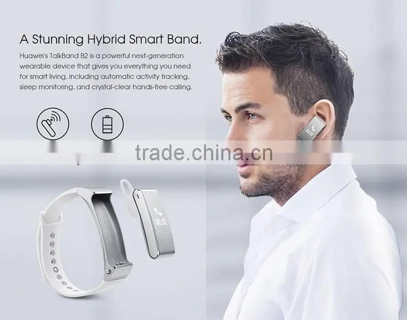 Original Huawei TalkBand B2 Bluetooth Smart Bracelet Fitness Wearable Sports Compatible smart Mobile Phone Device Wristbands