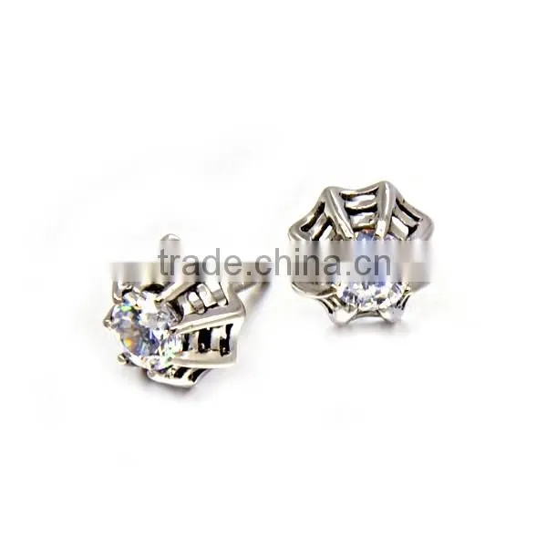 Factory Directly Casting Silver Stainless Steel Punk Stud Earrings Paw mens Hip hop jewelry