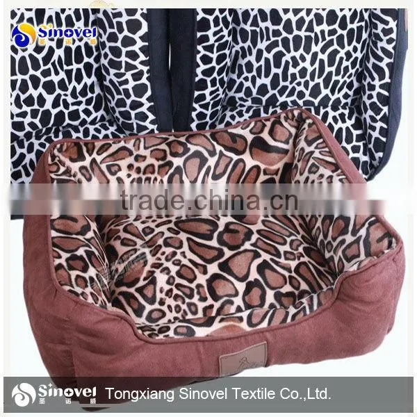 100% Polyester Animal Print Velvet Fabric for Toys