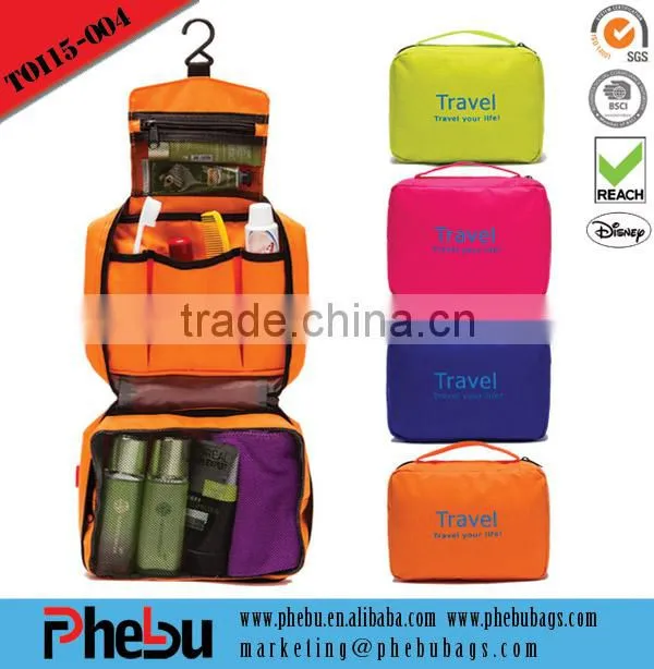 New custom wholesale professional cosmetic travel toiletry kits with mirror(TOI15-006)
