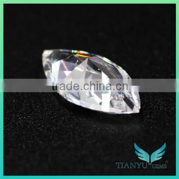 Hot Sale Free Samples Synthetic CZ Stone Wholesale 6*12 White Heat Marquise Cut Loose Cubic Zirconia Price