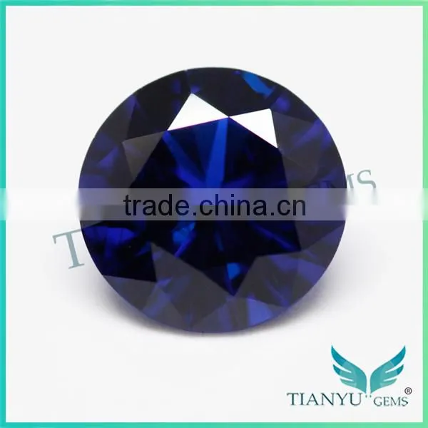 5mm Round Brilliant Cut Loose 114# Blue Wholesale Nano Spinel Beads Gemstone