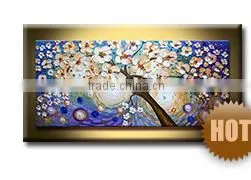 canvas semi abstract flower oil painting for wall decor
