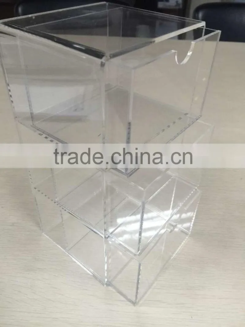Unique crystal clear plexiglass souvenir gift box /acrylic wedding favor candy cube