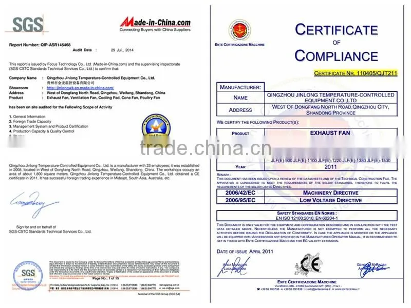 weight balance exhaust fan-1380(50)