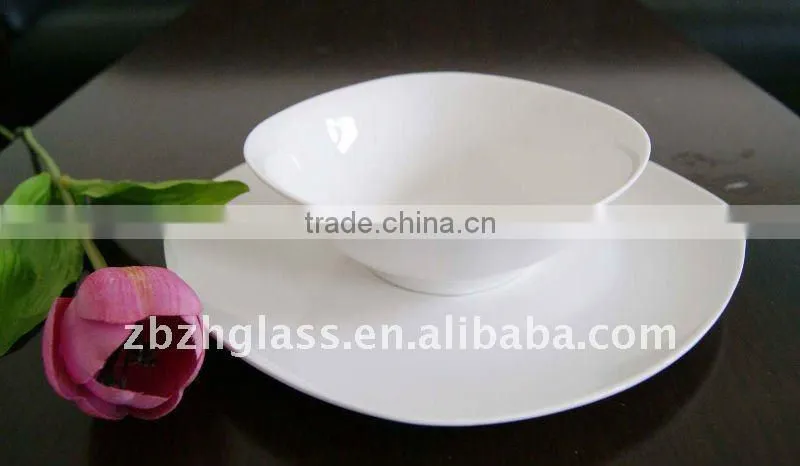 ceramic whiteware dinnerware set