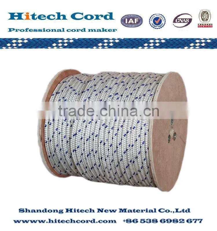 Polyester double braided rope/cord for sailing