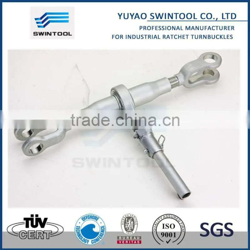Ratchet load binder with forged jaw clevis