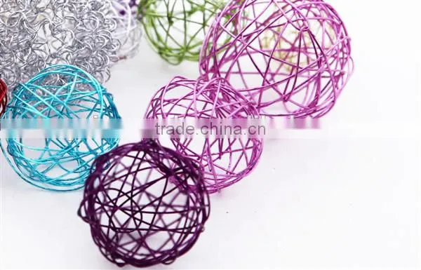 rattan colored christmas ball