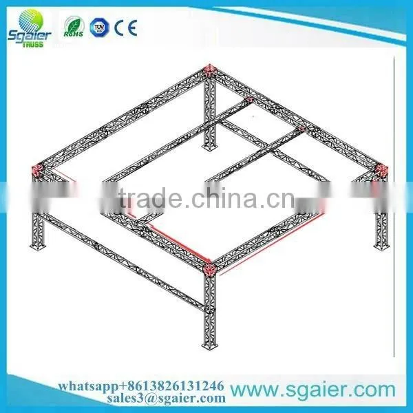 Indoor led aluminum trade show lighting stage trusses for car show