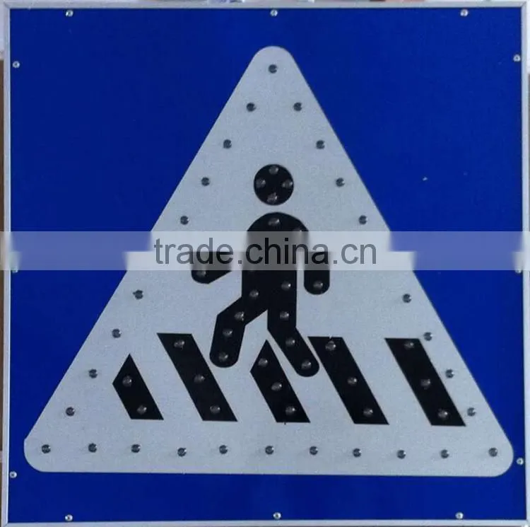 LED Ban pedestrians solar traffic sign
