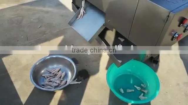 automatic poultry feet processing line duck paw chicken feet peeler peeling cutting machine