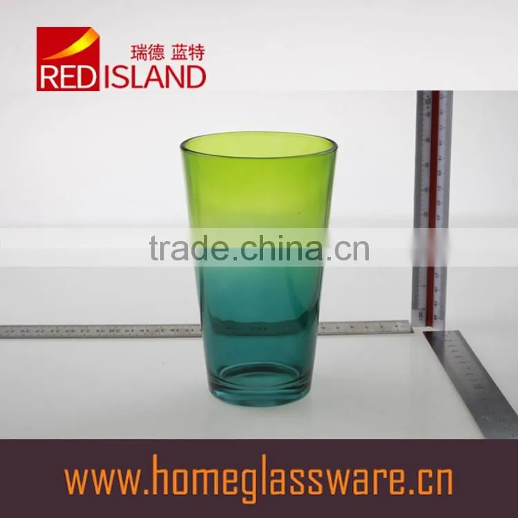 480ml classic color sprayed glass cup for drinking