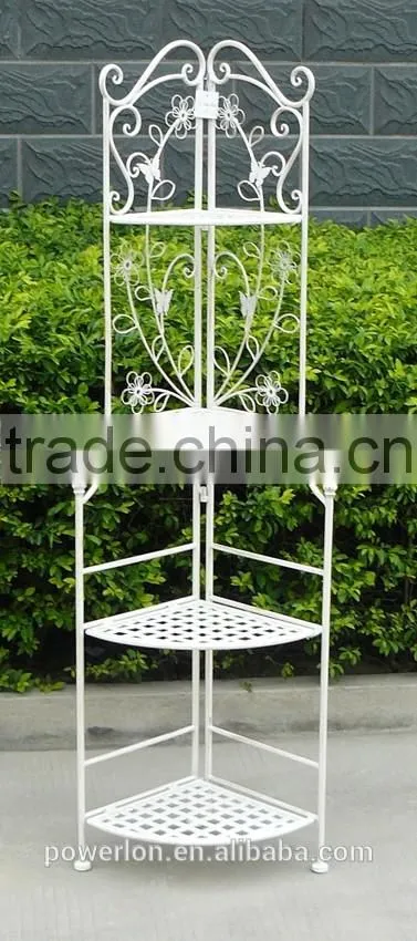 Wrought Iron 4-Tier Corner Rack Barthroom Rack PL08-5604