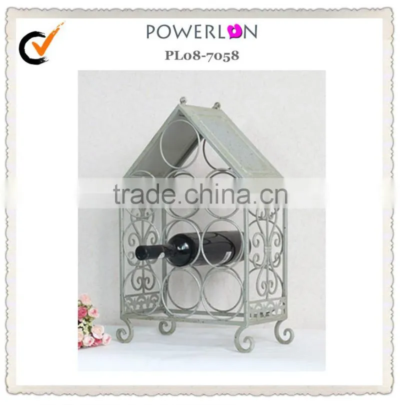 metal vintage portable wine rack