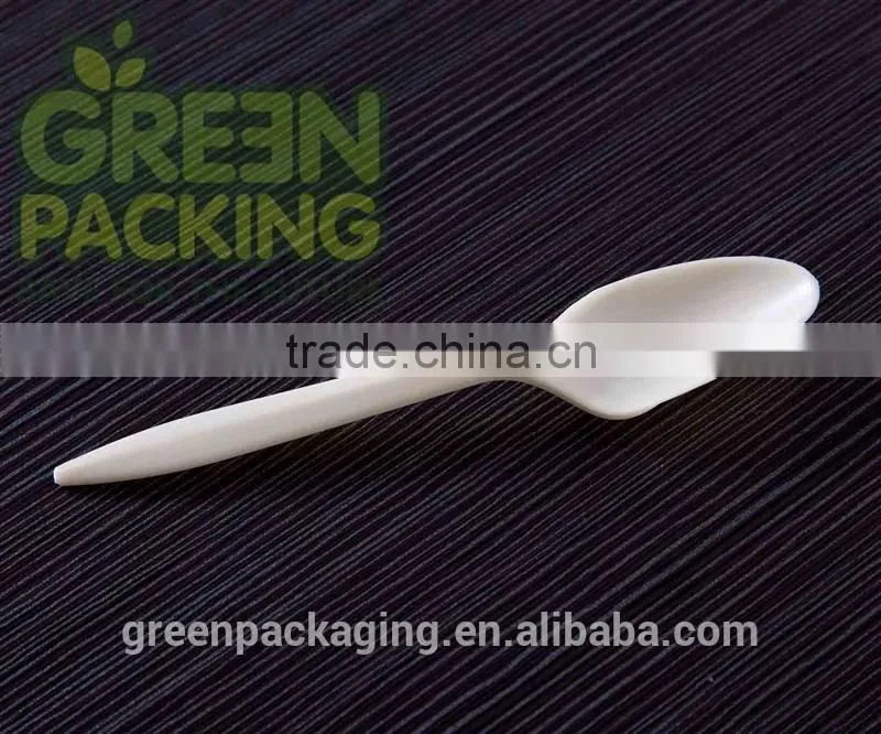 Disposable dinner custom printed pulp cutlery spoons forks and knifes HLS02