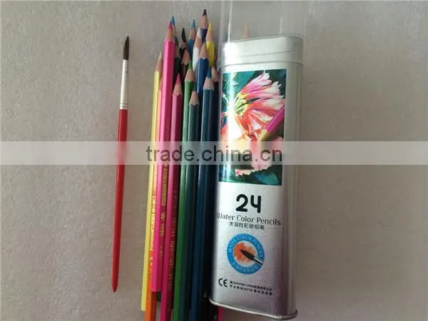 Factory Wholesale School Kids 24 colors Recycled Wooden Colored Pencils with tube