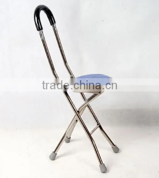 Crutch Stool Adjustable Folding Crutch with Seat