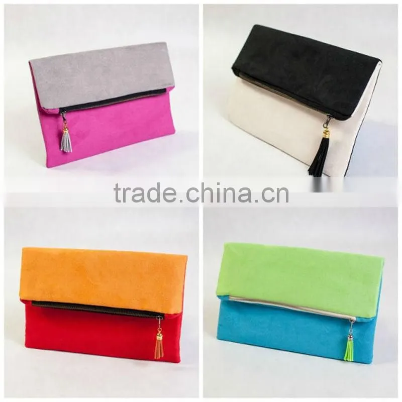 Wholesales fashion lady clutch bag PU fold clutch bag