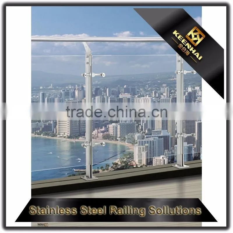 Outdoor Design Balcony Terrace Stainless Steel Balustrade with Glass