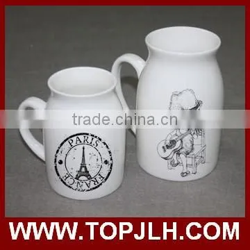 2017 new listed white ceramic milk cups