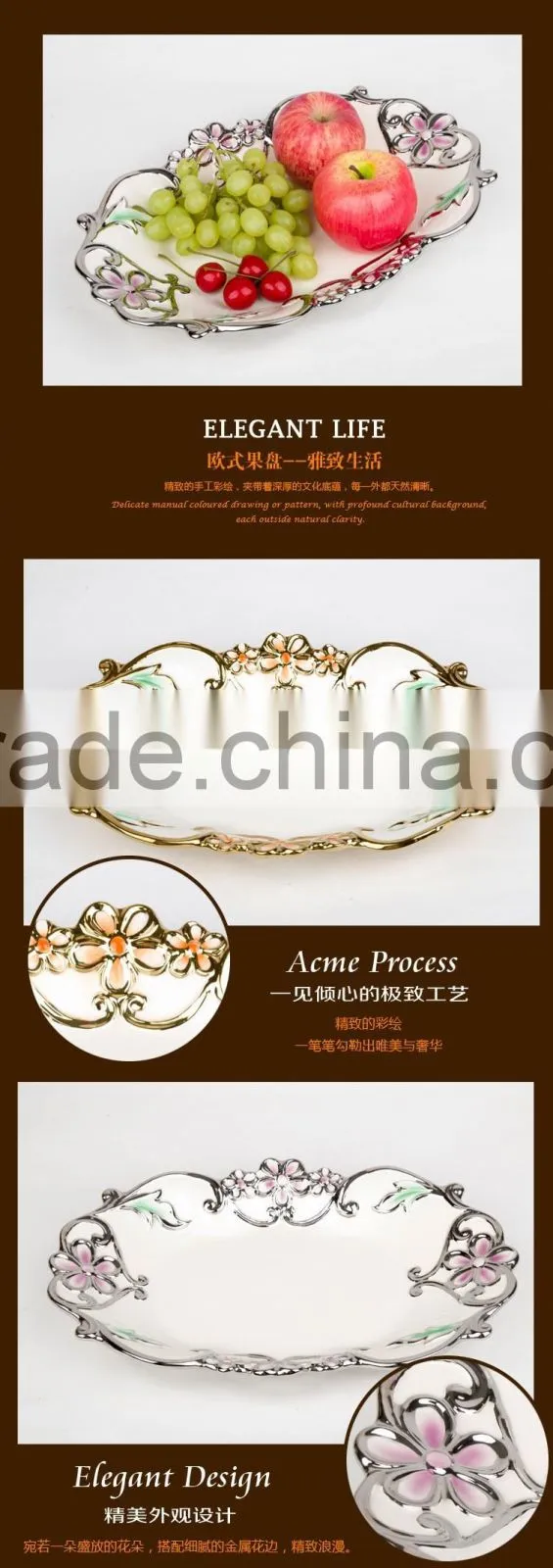 Wholesale hotel used dinnerware porcelain plates chinese serving dishes