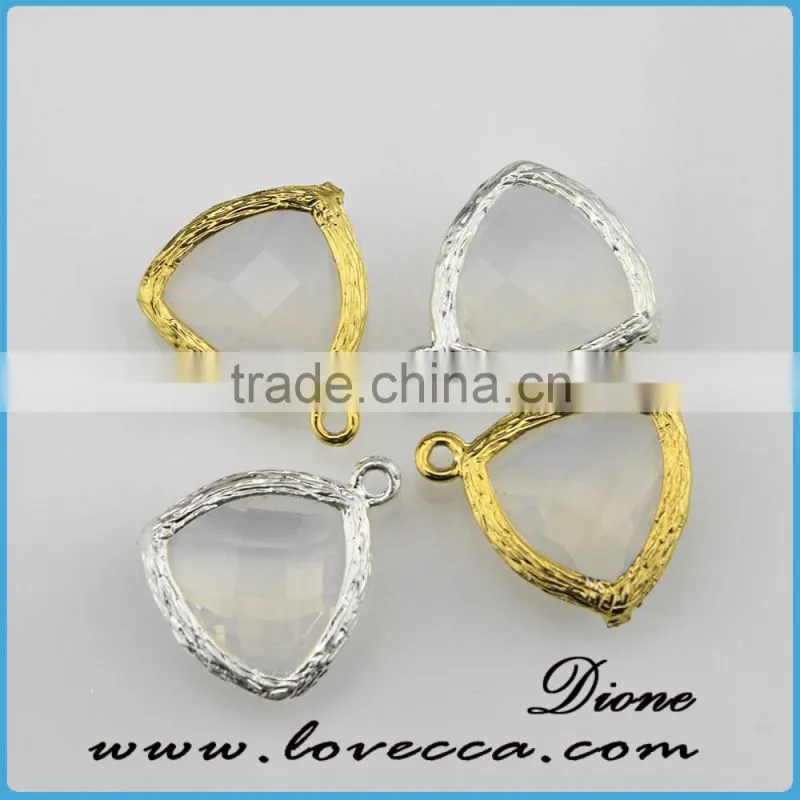 China manufacturer wholesale glass stone drop druzy pendant