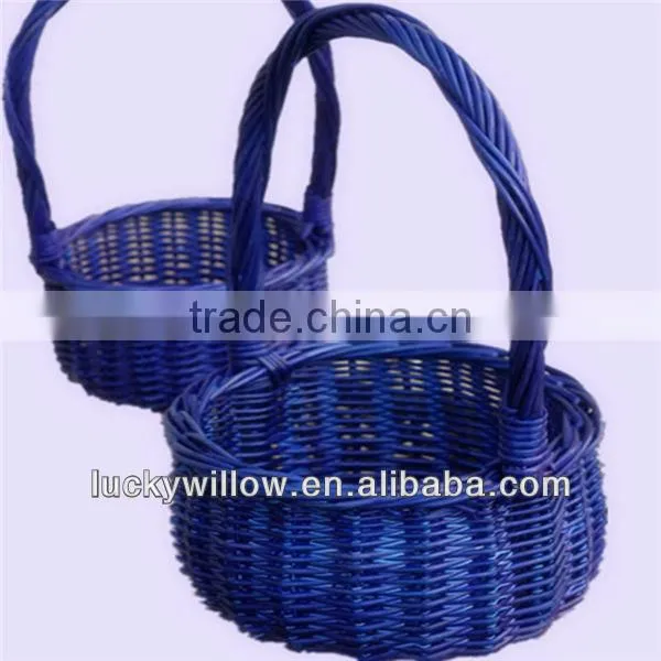 delicate small cheap wicker basket with handle wholesale